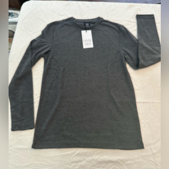 Level Ten Long Sleeve Tee Charcoal Gray Size Small NWT - Picture 6 of 8